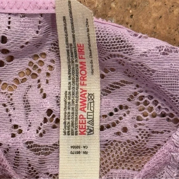 Free People Intimately Last Dance Brown Lavender Lace Halter Bralette Womens XL - Picture 9 of 13